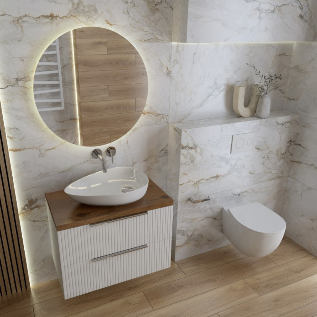 Oklahoma White Vanity Unit Basin Bathroom Store Ireland