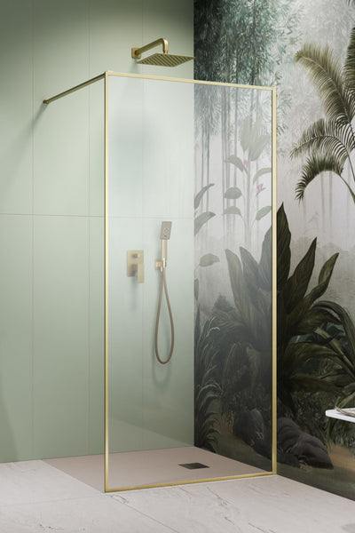 Modo F II Wetroom Screen - Brushed Gold - Additional Image