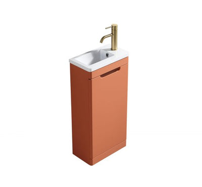 Accera Mini Floor Standing Vanity Unit - Bruciata Orange - Bathroom Store Ireland
