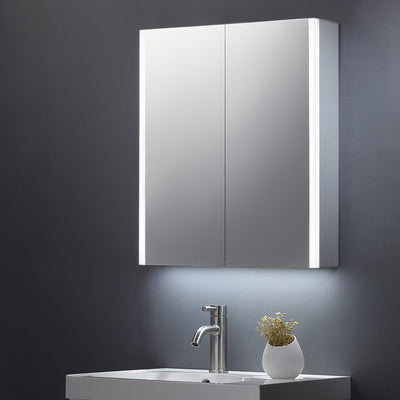 Beau Double Door LED Mirror Cabinet with Side Light Strips