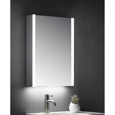 Eden Single Door LED Mirror Cabinet with Side Light Strips