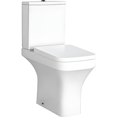 Savona Rimless Close Coupled Toilet – Square (Comfort Height 49.5cm)