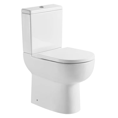 Tornio Rimless Close Coupled Toilet – Closed Back D-Shape (Comfort Height 50.5cm)