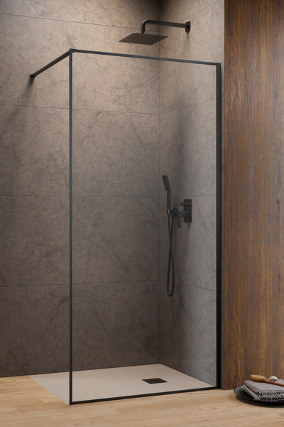 Modo F II Wetroom Screen - Brushed Gunmetal - Additional Image