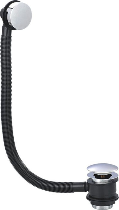 Round Click Clack Bath Waste & Overflow - Chrome