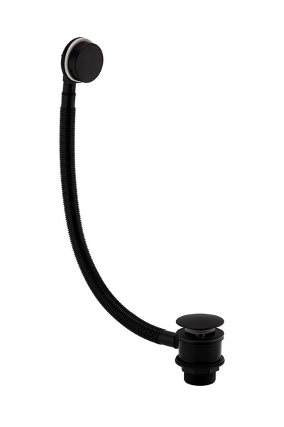 Round Click Clack Bath Waste & Overflow - Black