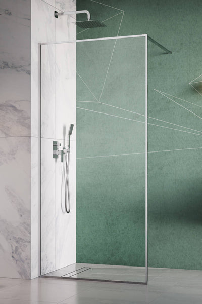 Radaway Modo F II Wetroom Shower Screen – Polished Chrome Frame, 8mm Glass - Additional Image