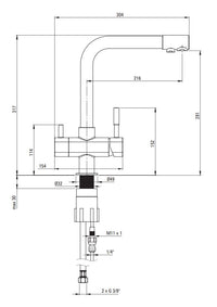 Deante Kitchen Tap with Water Filter Connection