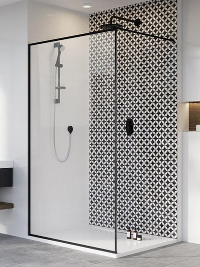 Modo X III 10mm Walk-In Screen with Side Panel - Black Frame - Additional Image