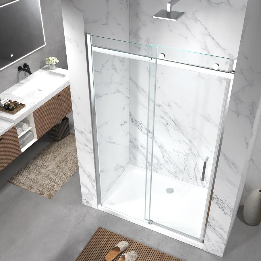 Gulietta Accent Chrome Sliding Shower Door – Bathroom Store Ireland