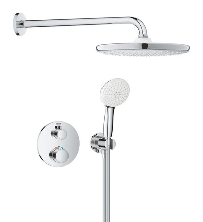 GROHE Grohtherm concealed shower system with Tempesta 250, chrome