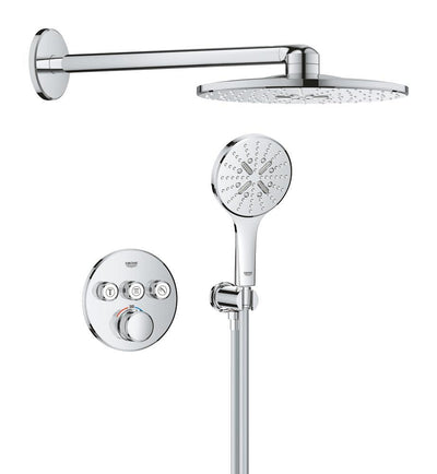 GROHE Grohtherm SmartControl concealed shower system with Rainshower SmartActive 310, chrome