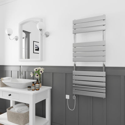 Queenstown Electric Pre-Filled Towel Rail 1200 x 450mm - Chrome