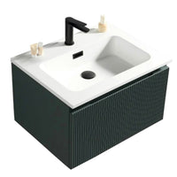 Flauto Fluted Wall Hung Vanity Unit - Midnight Shadow