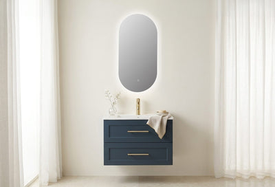 Raffy Oval Backlit LED Bathroom Mirror - 400 x 800 x 30mm