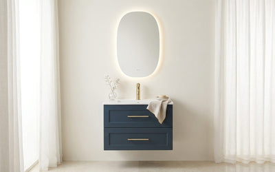 Arlo Square Pebble Backlit LED Bathroom Mirror - 500 x 800 x 30mm