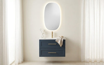 Arlo Square Pebble Backlit LED Bathroom Mirror - 500 x 1000 x 30mm