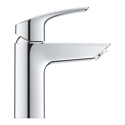 GROHE Eurosmart Basin Mixer S-Size in chrome - angled view of the spout and lever handle