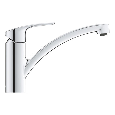 GROHE Eurosmart Sink Mixer with Low Spout in chrome - side profile view
