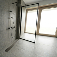 Linear Shower Drain - Brushed Gunmetal
