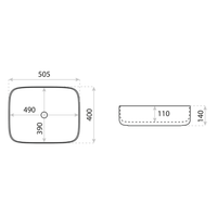 Galera Countertop Basin - White