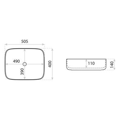 Galera Countertop Basin - White