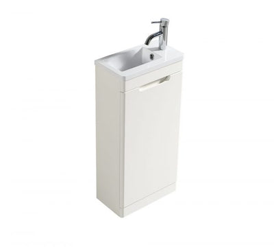 Accera Mini Floor Standing Vanity Unit - Silk White - Bathroom Store Ireland