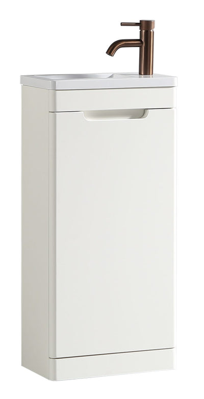Acerra 400mm Cloakroom Vanity & Basin - Silk White - 400mm