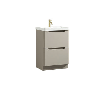 Monza Floor Standing Vanity Unit & Basin - Soft Coffee - 600mm