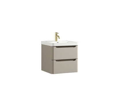 Monza Wall Hung Vanity Unit & Basin - Soft Coffee - 500mm