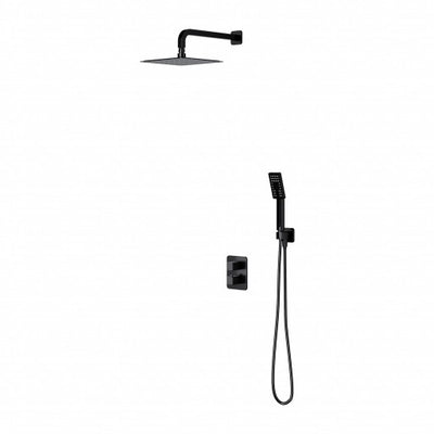 Omnires Parma Thermostatic Concealed Shower Set Black