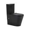 Scorpio Matt Black Floor Mounted Toilet side view closed lid