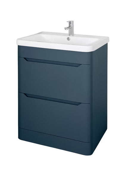 Eve Navy 500mm Floor Standing Unit & Basin