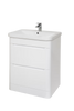 Eve White Gloss 600mm Floor Standing Unit & Basin