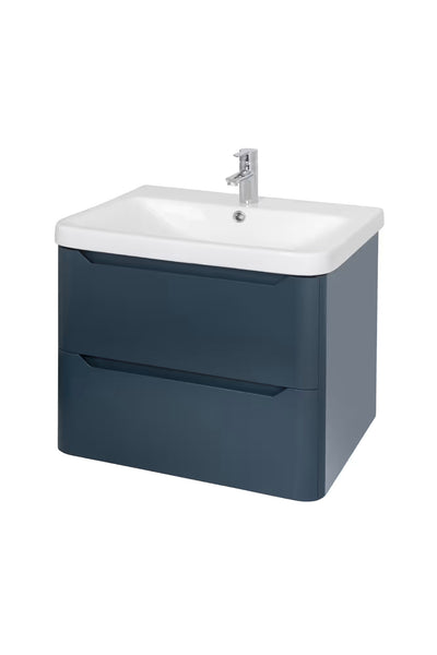 Eve Navy 600mm Wall Hung Unit & Basin