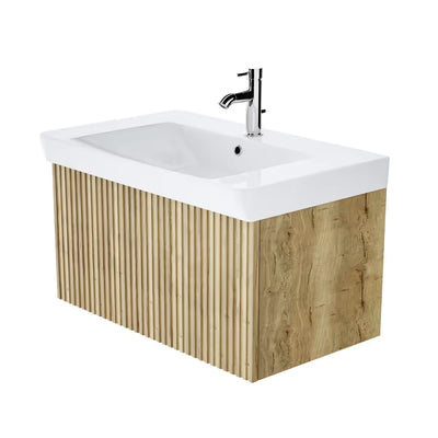 Soho Oak 800mm Wall Hung Unit & Basin
