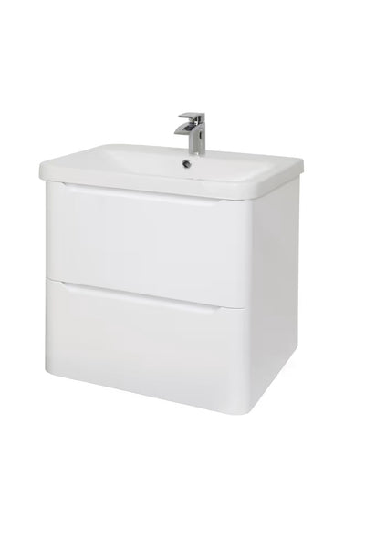 Eve White Gloss Wall Hung Unit & Basin