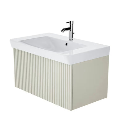 Soho Beige 800mm Wall Hung Unit & Basin