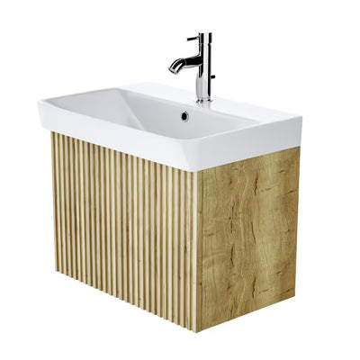 Soho Oak 600mm Wall Hung Unit & Basin