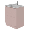 Rían Mauve Pink 600mm Floor Standing Two-Drawer Unit & Basin