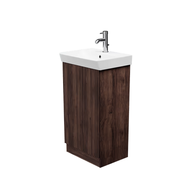 Soho Walnut 500mm Floor Standing Unit & Basin