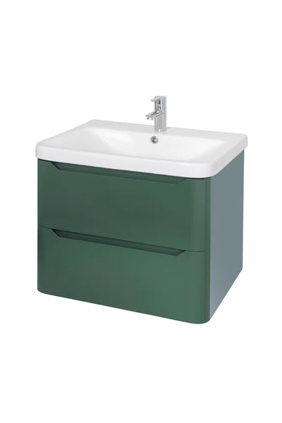 Eve Green 600mm Wall Hung Unit & Basin