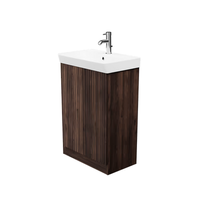 Soho Walnut 600mm Floor Standing Unit & Basin