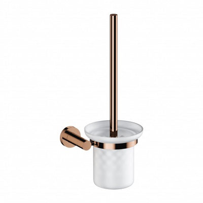 OMNIRES Modern Project Wall-Mounted Glass Toilet Brush — Copper