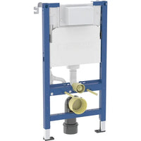 Geberit Duofix Alpha Wc Frame 980 Concealed Cistern, Oval Plate Brackets and Acoustic Mat