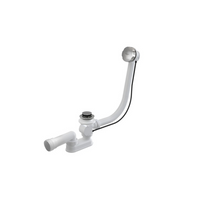 Automatic siphon with overflow for bath - chrome