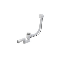 Automatic siphon with overflow for bath - White