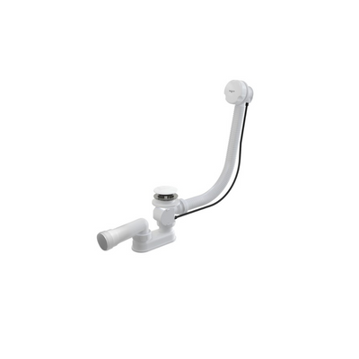 Automatic siphon with overflow for bath - White