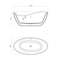Rome Freestanding Bath - Black by Gulietta - Gulietta