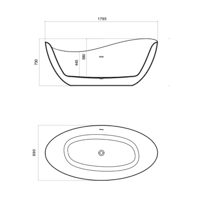 Rome Freestanding Bath - Black by Gulietta - Gulietta